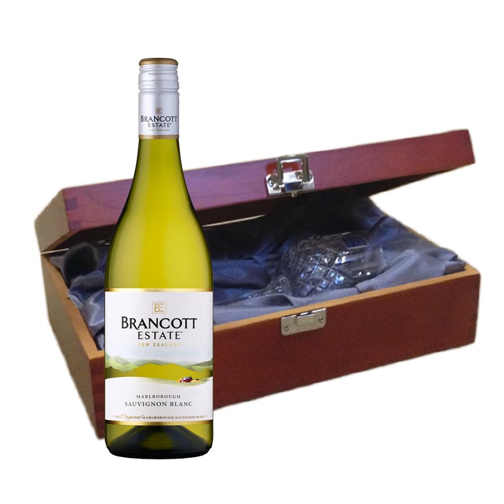 Brancott Estate New Zealand Sauvignon Blanc In Luxury Box With Royal Scot Wine Glass